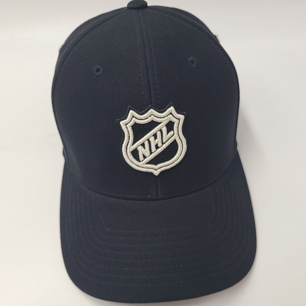 NHL Shield Hat Adjustable Levelwear Black White National Hockey League Logo Men